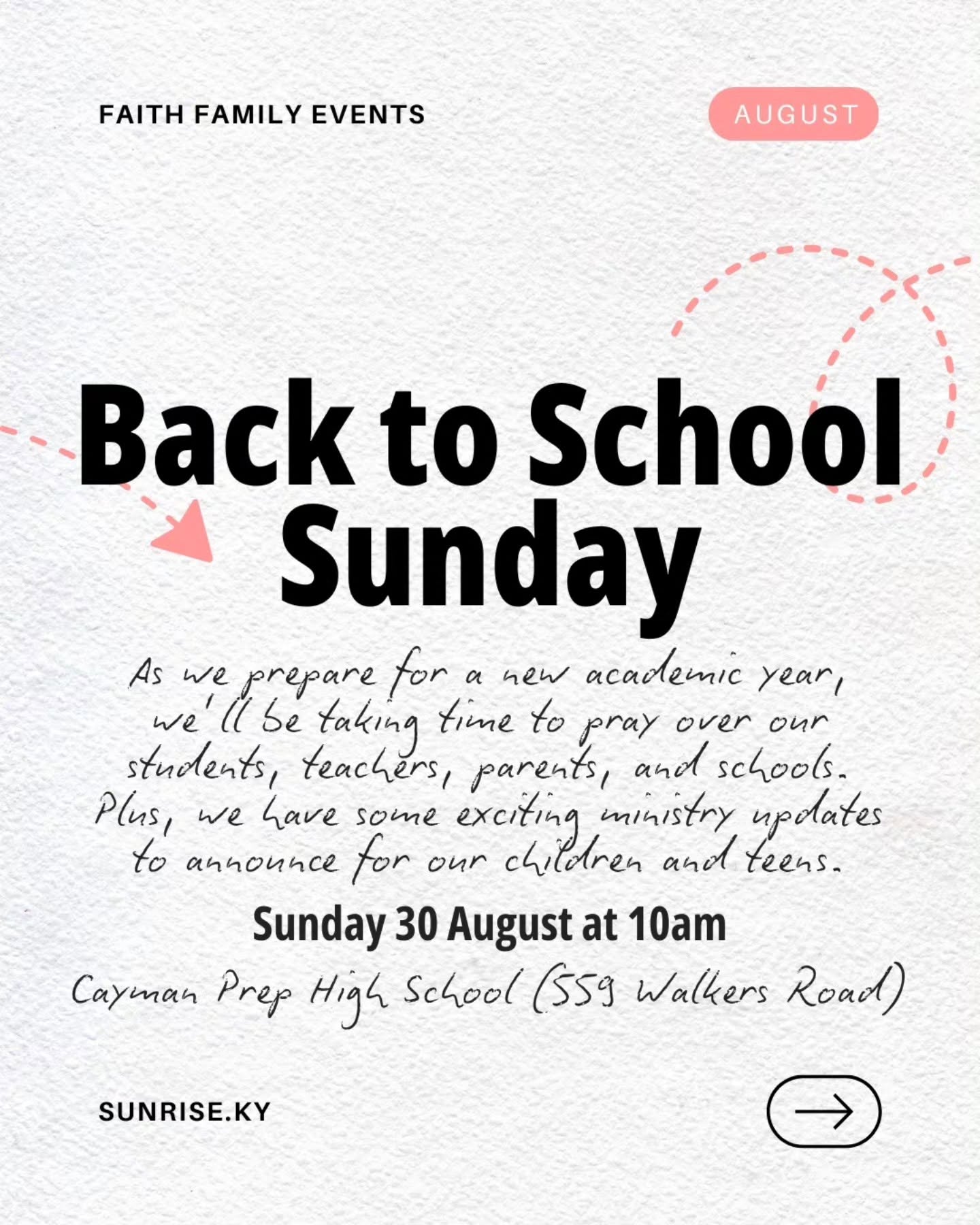 Back to School Sunday